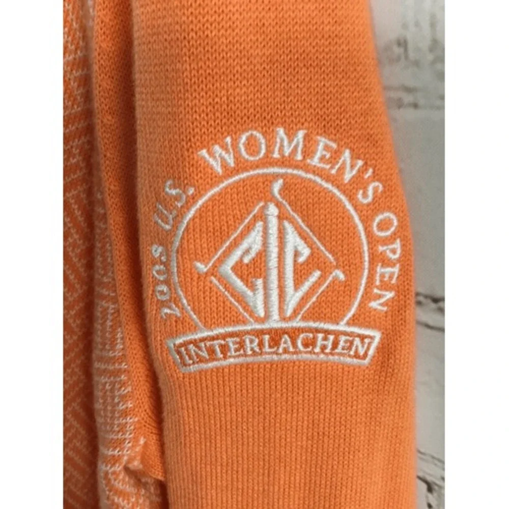 Cutter & Buck Mens Orange V-Neck Sweater 2008 US Womens Open‎ Interlachen Golf
